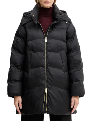 Pinko piumino lungo Calzone con cappuccio nero 105720-A2TF Z99 PINKO 