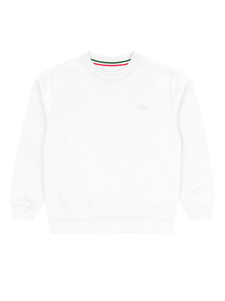 Aeronautica Militare felpa bambino in cotone bianco 252FE0065A W02 AERONAUTICA MILITARE