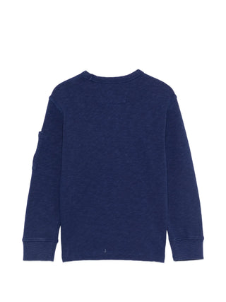 C.P. Company felpa bambino in cotone blu