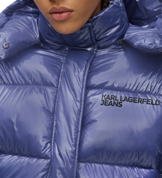 Karl Lagerfeld Jeans piumino donna in nylon lucido viola A4W15022 1ZO KARL LAGERFELD
