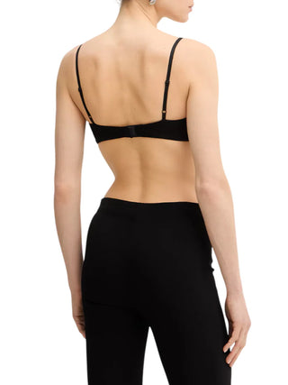 Pinko top bralette Barbabietole con applicazioni gioiello nero