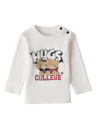 iDo T-shirt manica lunga in jersey bianco 4F043 0112-G0 iDO 