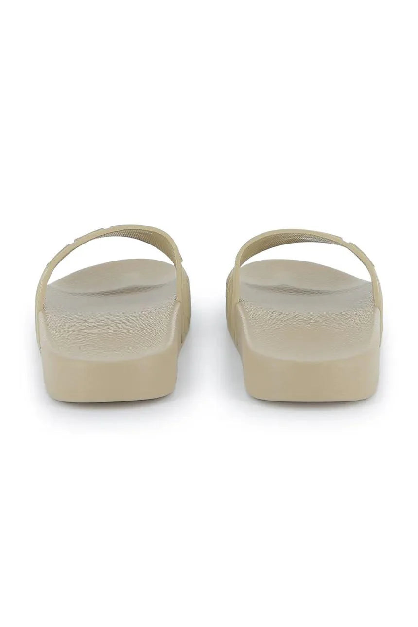Boss ciabatte bambino con logo beige