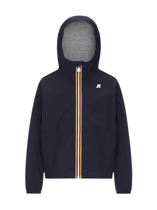 K-Way giubbino leggero antivento Jack con cappuccio blu