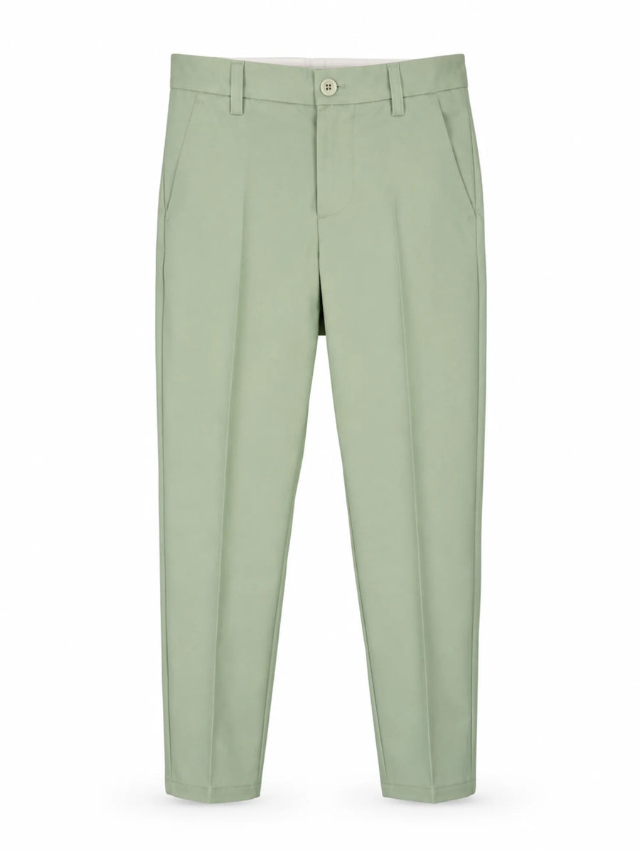 Emanuel Pris pantaloni bambino slim verde salvia