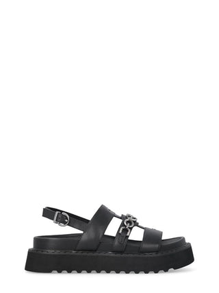 Pinko sandali Kate con fascette in pelle nero