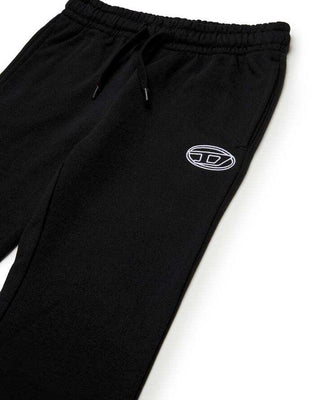 Diesel pantaloni flare in felpa Pebirt nero J02419-KYAX3 K900 DIESEL