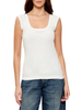 Pinko top a costine Tenace con logo bianco