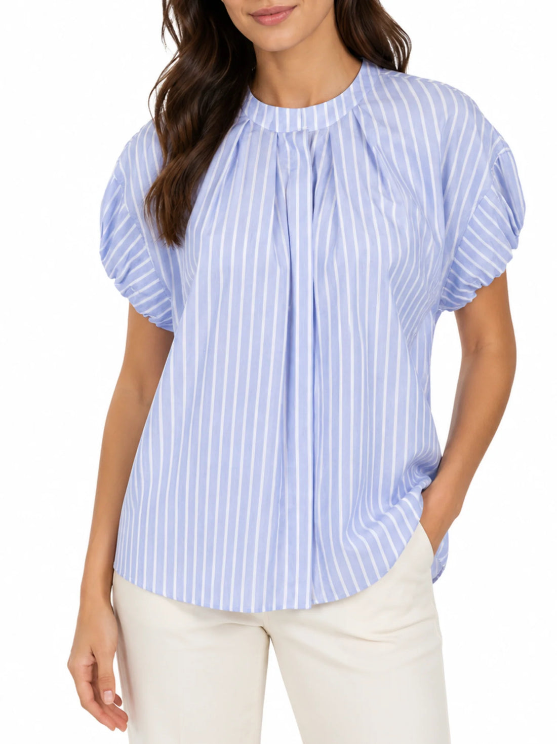 Jc Sophie camicia a righe donna Leonie celeste