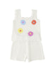 iDo completo bambina crochet con fiori bianco