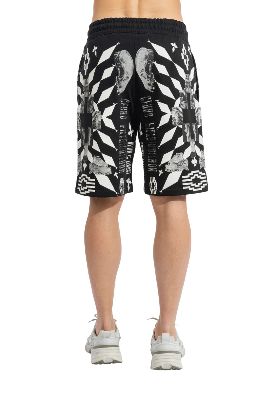 County of Milan bermuda uomo con stampe tiger nero