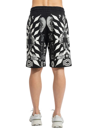 County of Milan bermuda uomo con stampe tiger nero