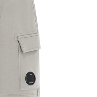 C.P. Company bermuda cargo bambino in felpa grigio