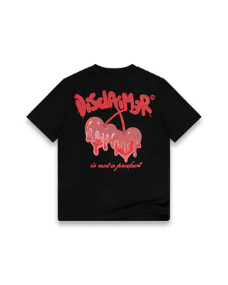 Disclaimer T-shirt donna manica corta stampa ciliegie nero