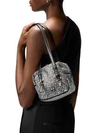 Pinko borsa Cubic full strass nero