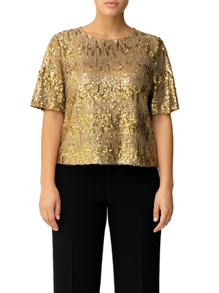 Aniye By top Lulù con paillettes oro 181509 02314 ANIYE BY