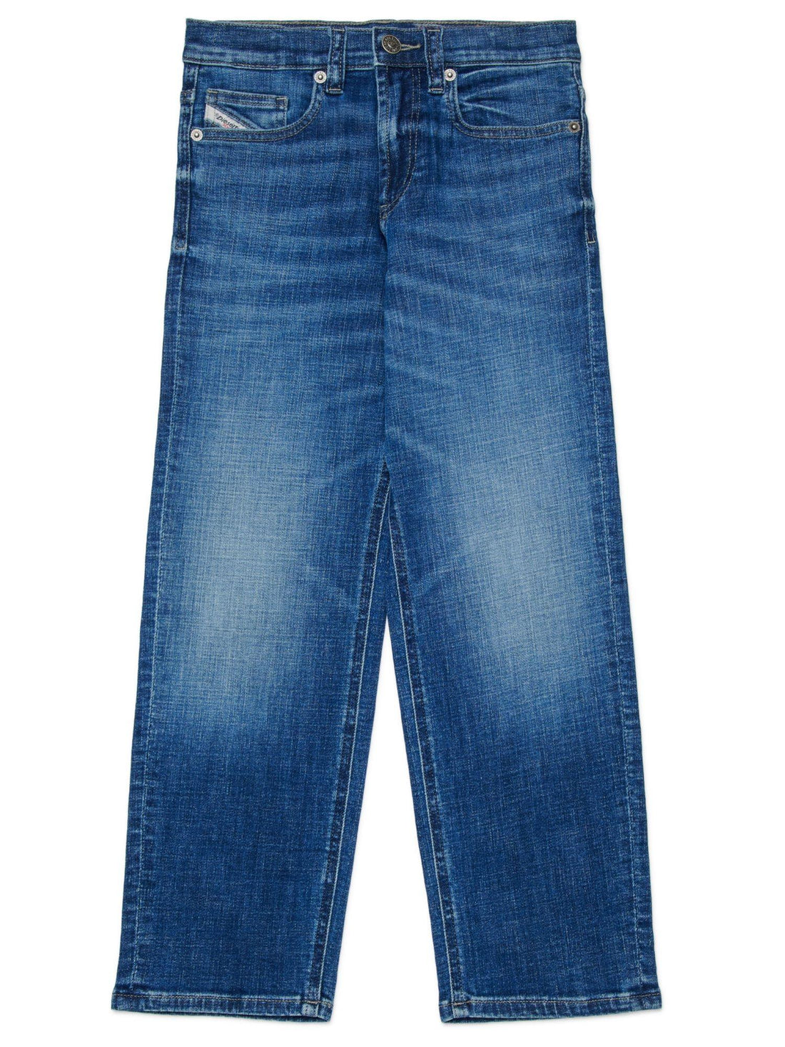 Diesel jeans bambino wide leg lavaggio blu