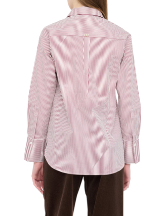 Liu Jo camicia manica lunga a righe bianco borgogna UF5242T9814 03N05 LIU JO 