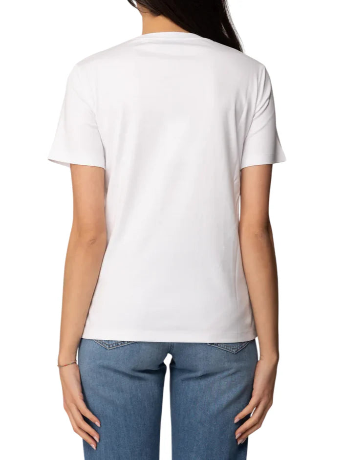 Elisabetta Franchi T-shirt manica corta con logo bianco