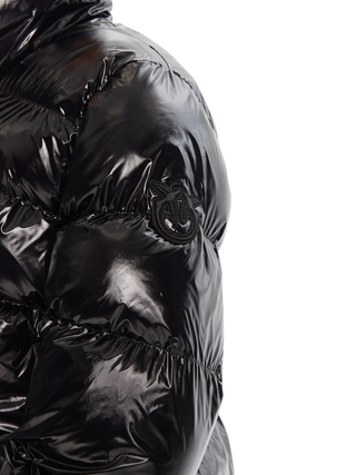 Pinko piumino Mirko caban in nylon lucido nero 101598-A2P7 Z99 PINKO 