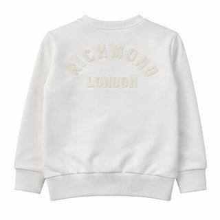 John Richmond felpa bambino Talai con logo furry panna