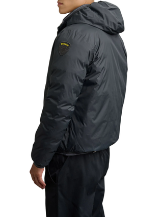 Blauer piumino reversibile Donald con cappuccio antracite beige 25WBLUC06141-007286 978EI BLAUER