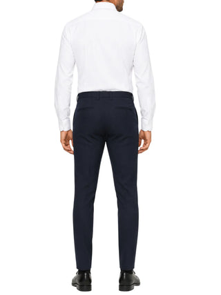Le Braghe pantaloni in cotone uomo slim blu scuro PT101-1667 BLU Le Braghe