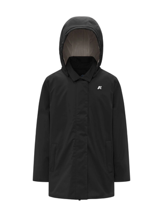 K-Way piumino lungo bambino Morese con cappuccio nero K21471W AL8 K-WAY 