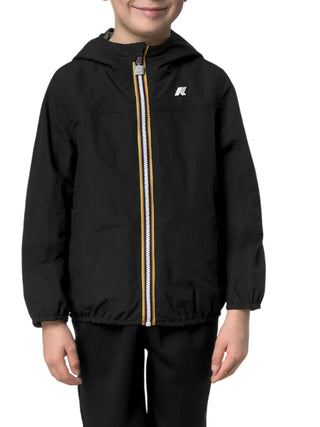 K-Way giubbino bambino reversibile con cappuccio nero verde