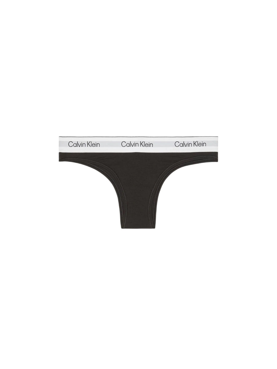 Calvin Klein slip brasiliana donna con fascia logata nero