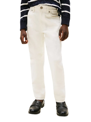 Tommy Hilfiger jeans gamba slim in denim bianco