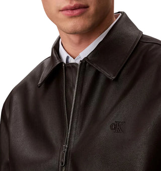 Calvin Klein Jeans giubbino uomo in ecopelle nero