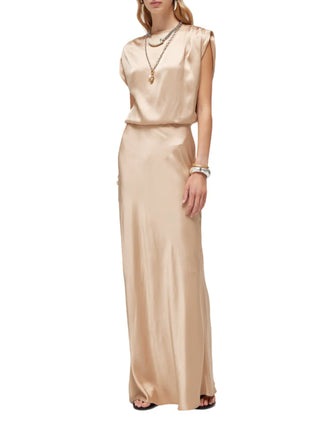 Blugirl gonna lunga in raso beige