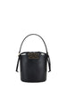 Elisabetta Franchi borsa a secchiello in ecopelle con logo nero