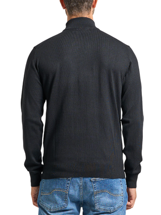 Yes Zee maglia lupetto misto lana nero M862-HL00 0801 YES-ZEE 