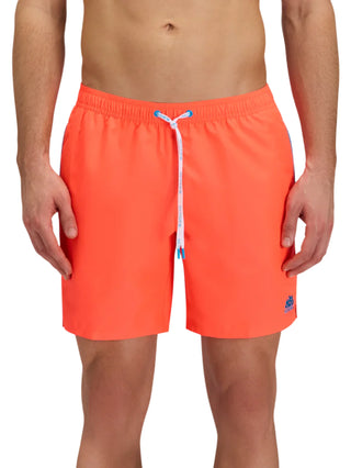 Sundek boxer mare uomo con logo arancio fluo
