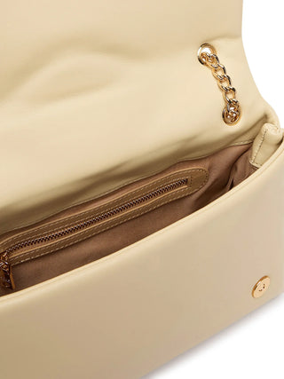 Love Moschino borsa a spalla in ecopelle trapuntata beige chiaro