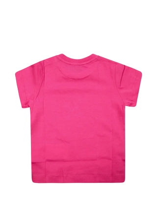 Moschino T-shirt manica corta neonata con orsetti fucsia