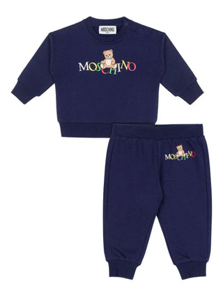Moschino completo neonato felpa e pantaloni blu MRK039-LCA60 40016 MOSCHINO 