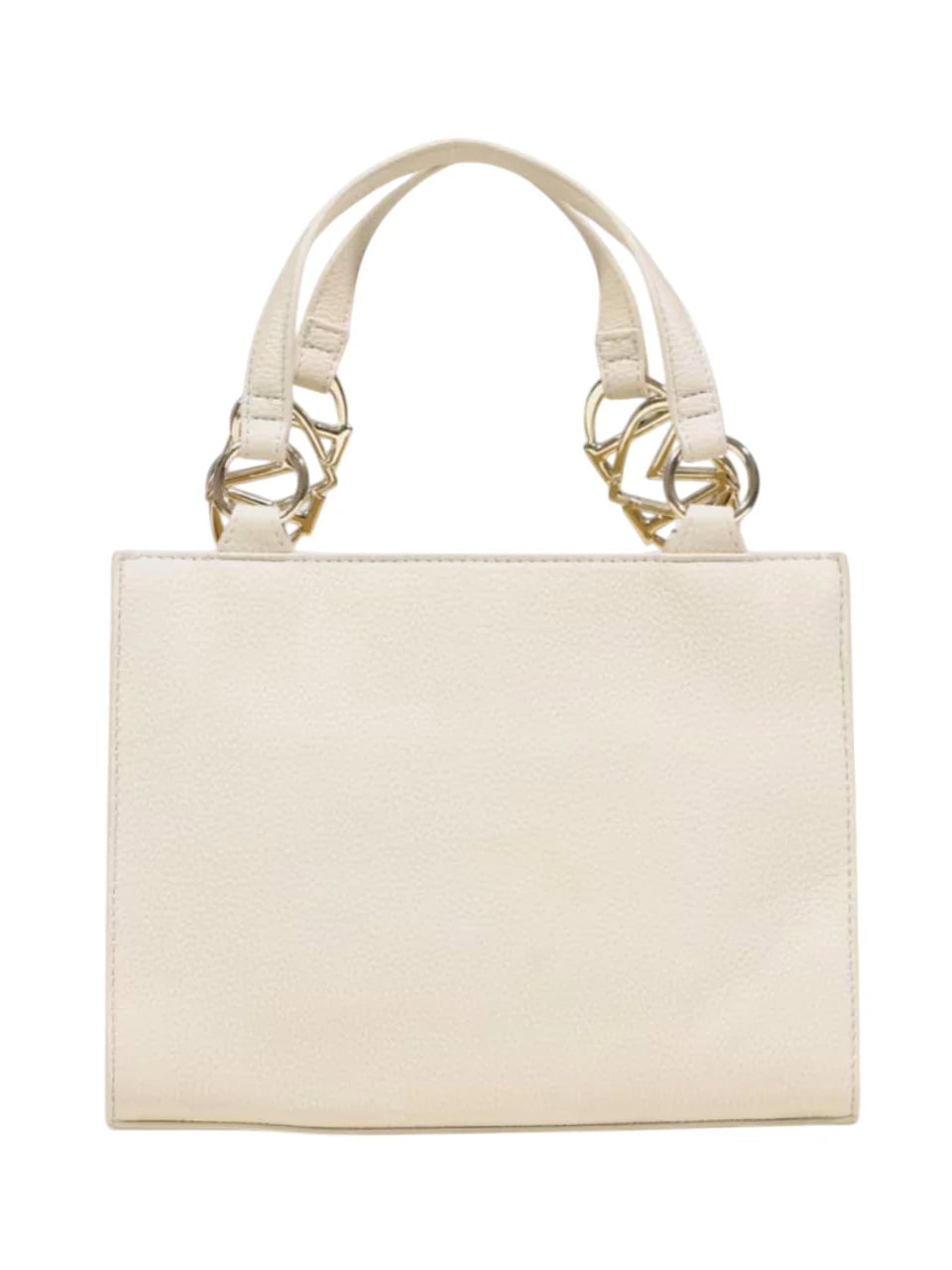 Love Moschino borsa a mano in ecopelle martellata beige chiaro