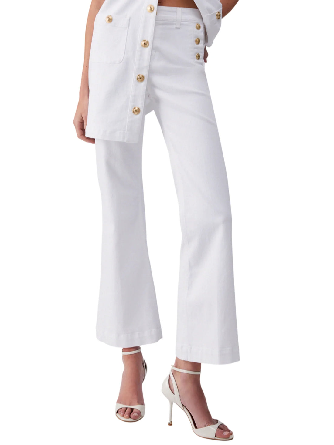 Liu Jo jeans a zampa donna vita alta bianco