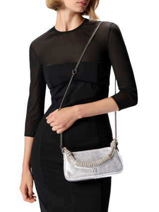 Pinko borsa Half Moon Mini argento