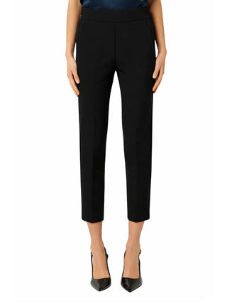 Sandro Ferrone pantaloni donna slim crop nero