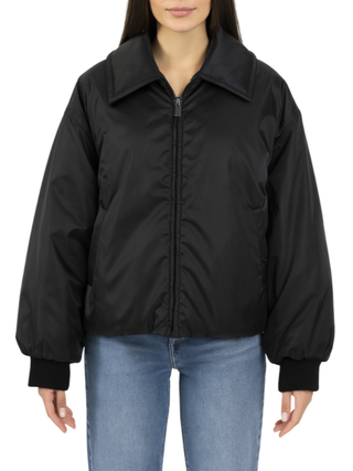 Vicolo piumino donna con colletto nero TF0013 NERO VICOLO