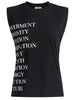 Elisabetta Franchi T-shirt smanicata con spalline nero