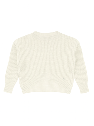 Please maglia bambina misto lana avorio NB46230G78 1134 PLEASE KID