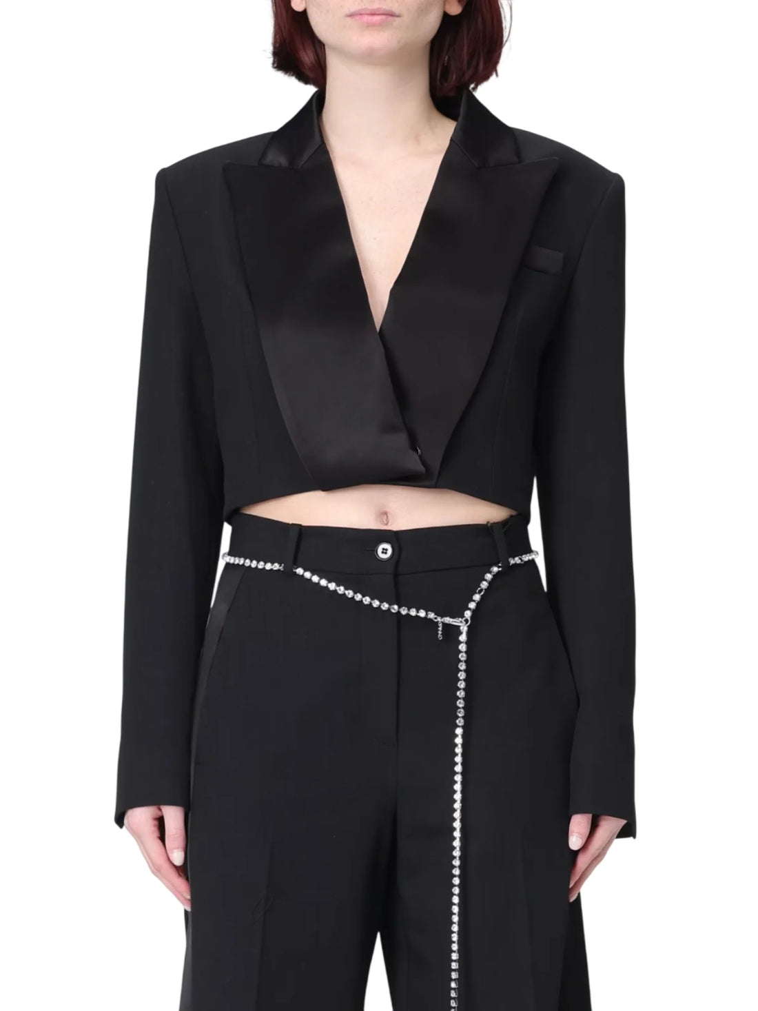 Pinko giacca blazer crop Visciola Spencer nero