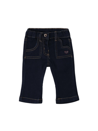 iDo jeans neonata con cuore strass lavaggio blu 4F109 7750 iDO 