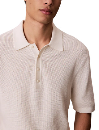 Calvin Klein Jeans polo uomo manica corta panna