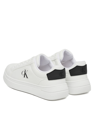 Calvin Klein Jeans sneakers bambino in ecopelle bianco